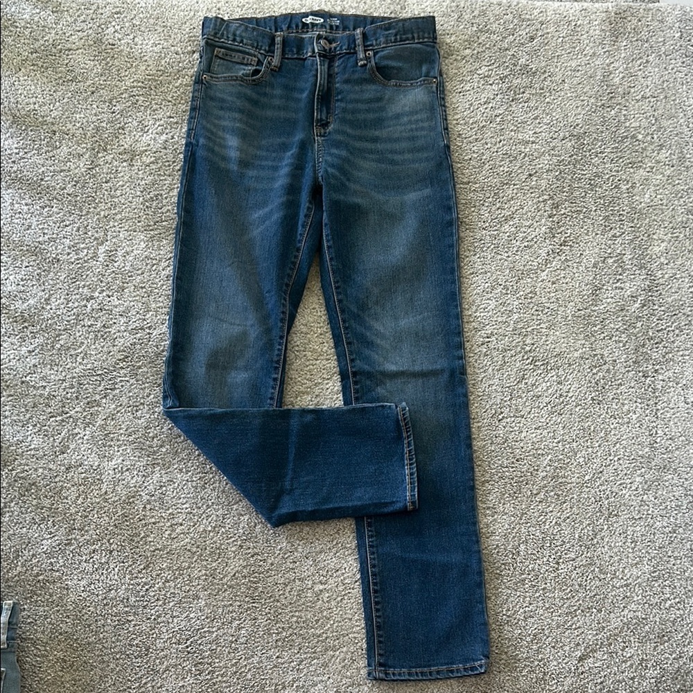 Old Navy Boys Skinny/Straight Fit Jeans in Deep Blue
